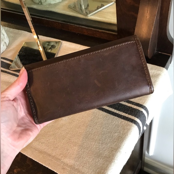 ⭐️ SALE ⭐️ Frye Melissa Leather Continental Wallet Dark Brown MRSP $158 - Picture 10 of 11